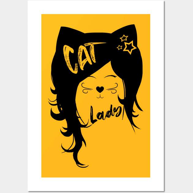 Crazy cat lady Wall Art by Purrfect Corner